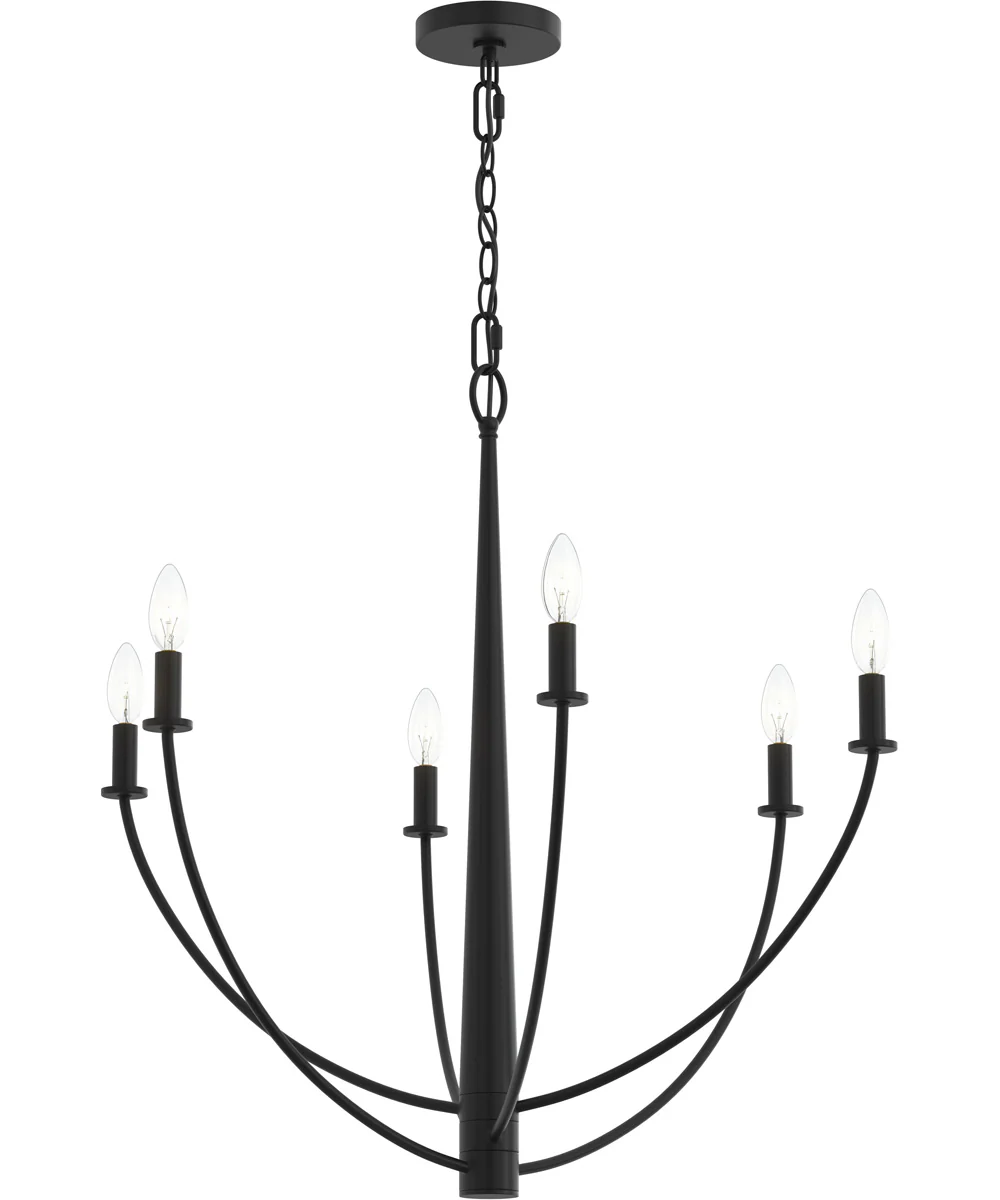 Jheni 6-Light Chandelier Matte Black