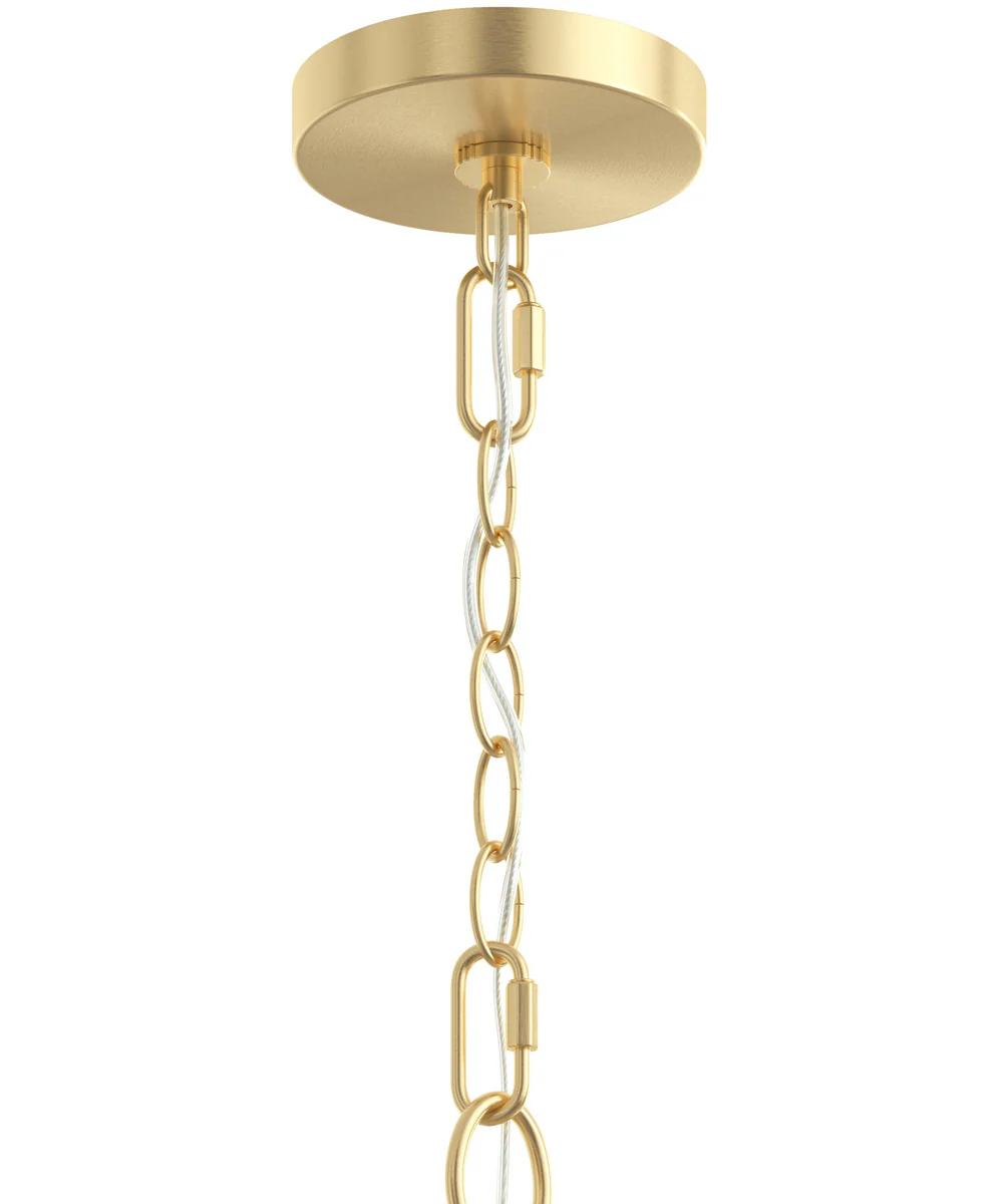 Jheni 6-Light Large Chandelier with Clear Glass Shades Brushed Gold - Image 3