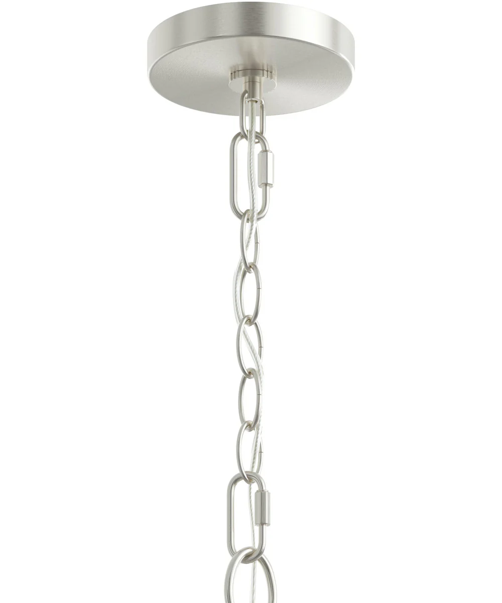 Jheni 6-Light Large Chandelier with Clear Glass Shades Brushed Nickel - Image 4