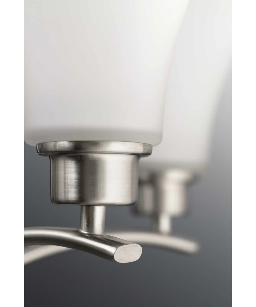 Joy 1-Light Etched Glass Traditional Mini-Pendant Light Brushed Nickel - Image 4