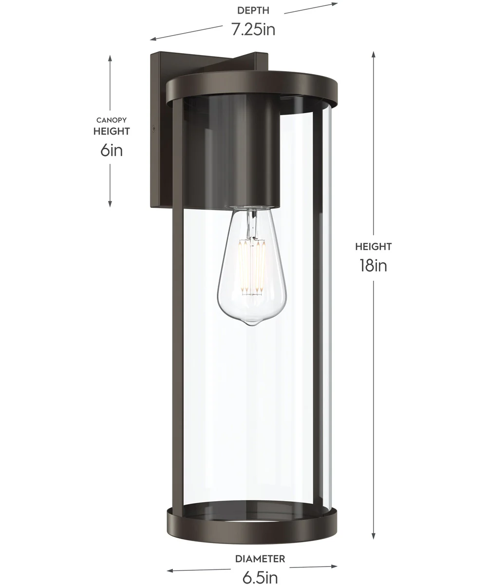 Kagen Extra Large Outdoor Wall Light with Clear Glass Panels Antique Bronze - Image 4
