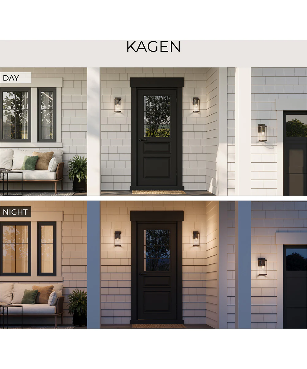 Kagen Extra Large Outdoor Wall Light with Clear Glass Panels Antique Bronze - Image 9