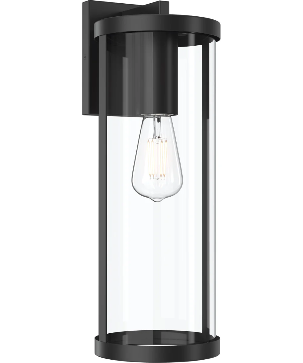 Kagen Extra Large Outdoor Wall Light with Clear Glass Panels Matte Black