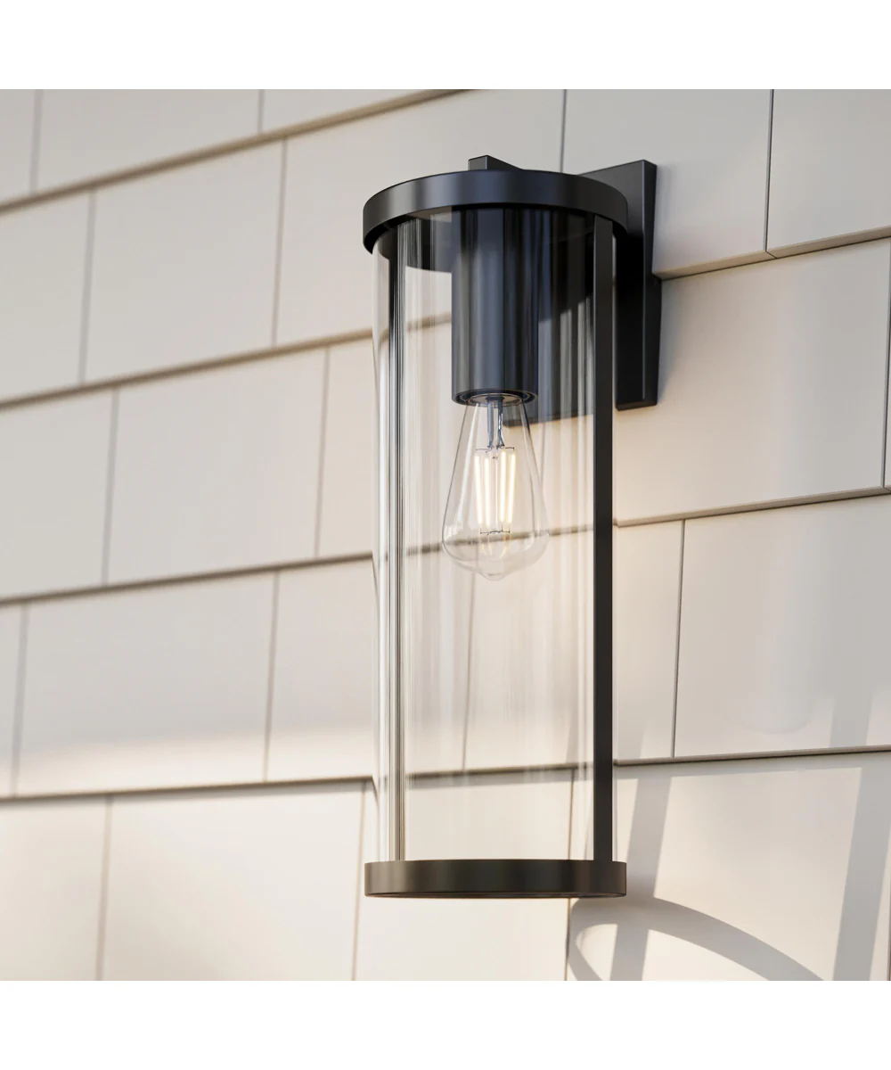 Kagen Extra Large Outdoor Wall Light with Clear Glass Panels Matte Black - Image 10