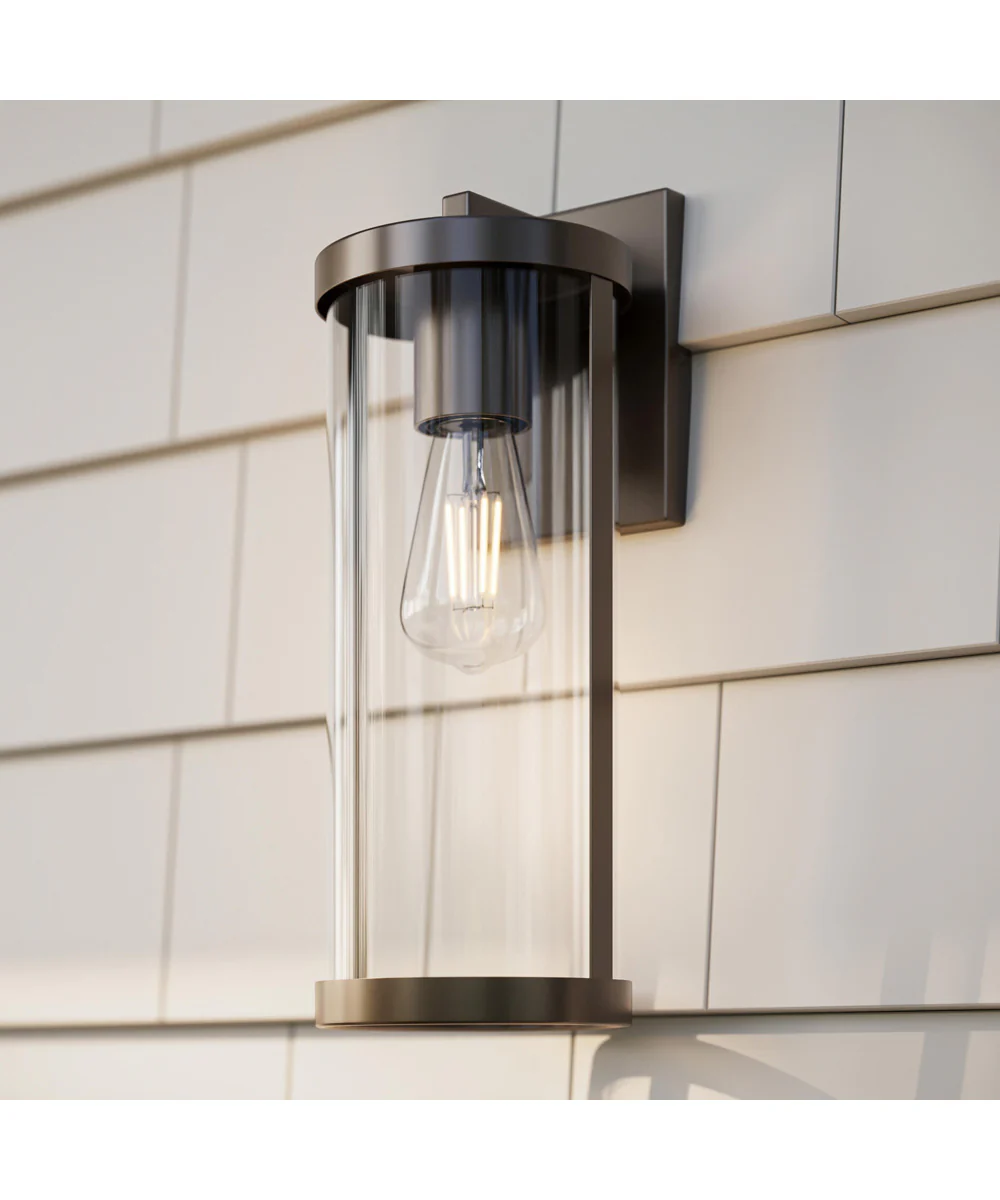 Kagen Large Outdoor Wall Light with Clear Glass Panels Antique Bronze - Image 10
