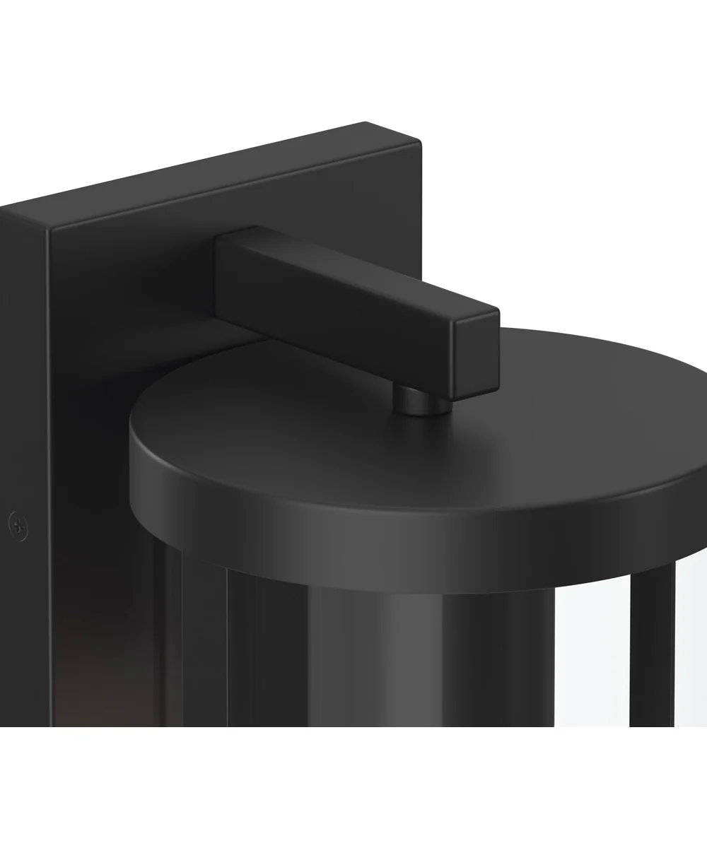 Kagen Large Outdoor Wall Light with Clear Glass Panels Matte Black - Image 5