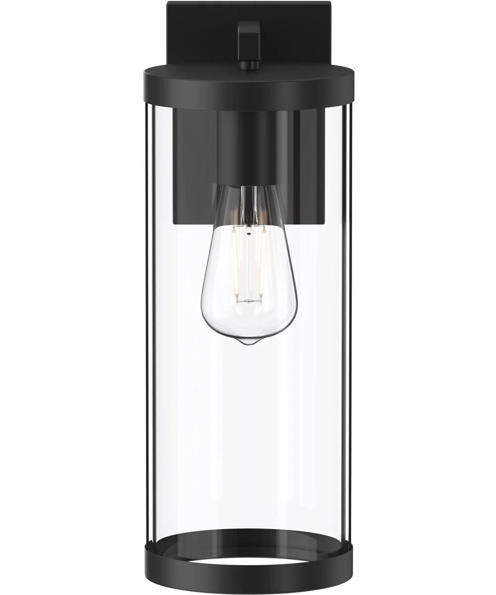 Kagen Large Outdoor Wall Light with Clear Glass Panels Matte Black - Image 6