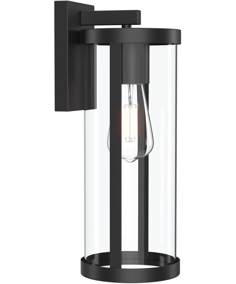 Kagen Large Outdoor Wall Light with Clear Glass Panels Matte Black - Image 7