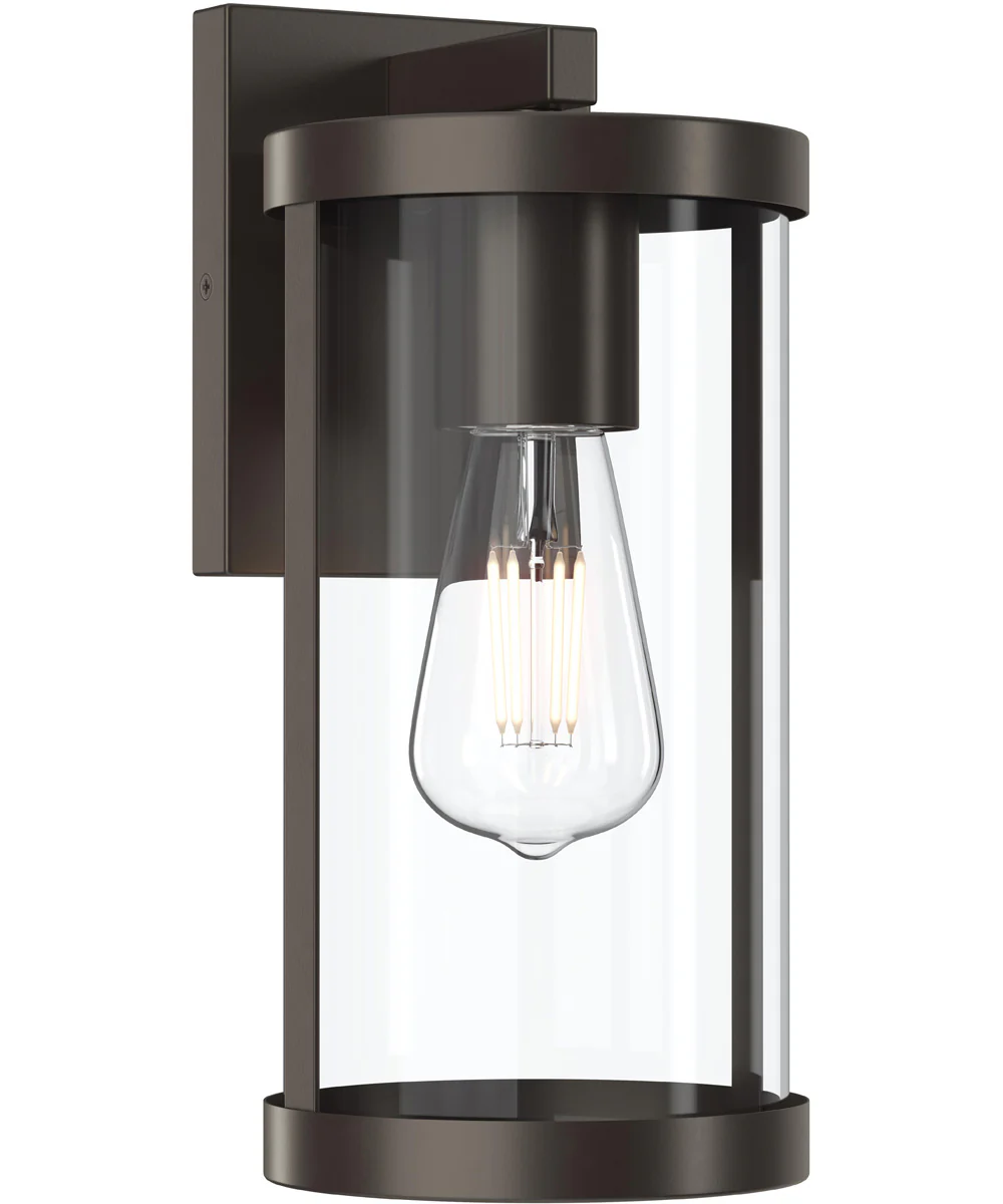 Kagen Medium Outdoor Wall Light with Clear Glass Panels Antique Bronze