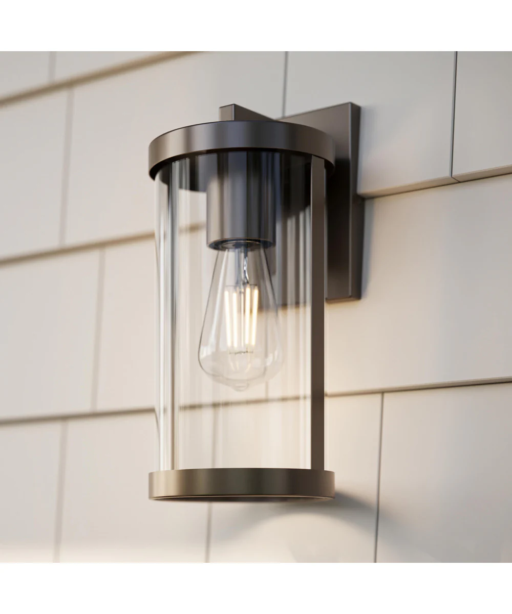 Kagen Medium Outdoor Wall Light with Clear Glass Panels Antique Bronze - Image 10