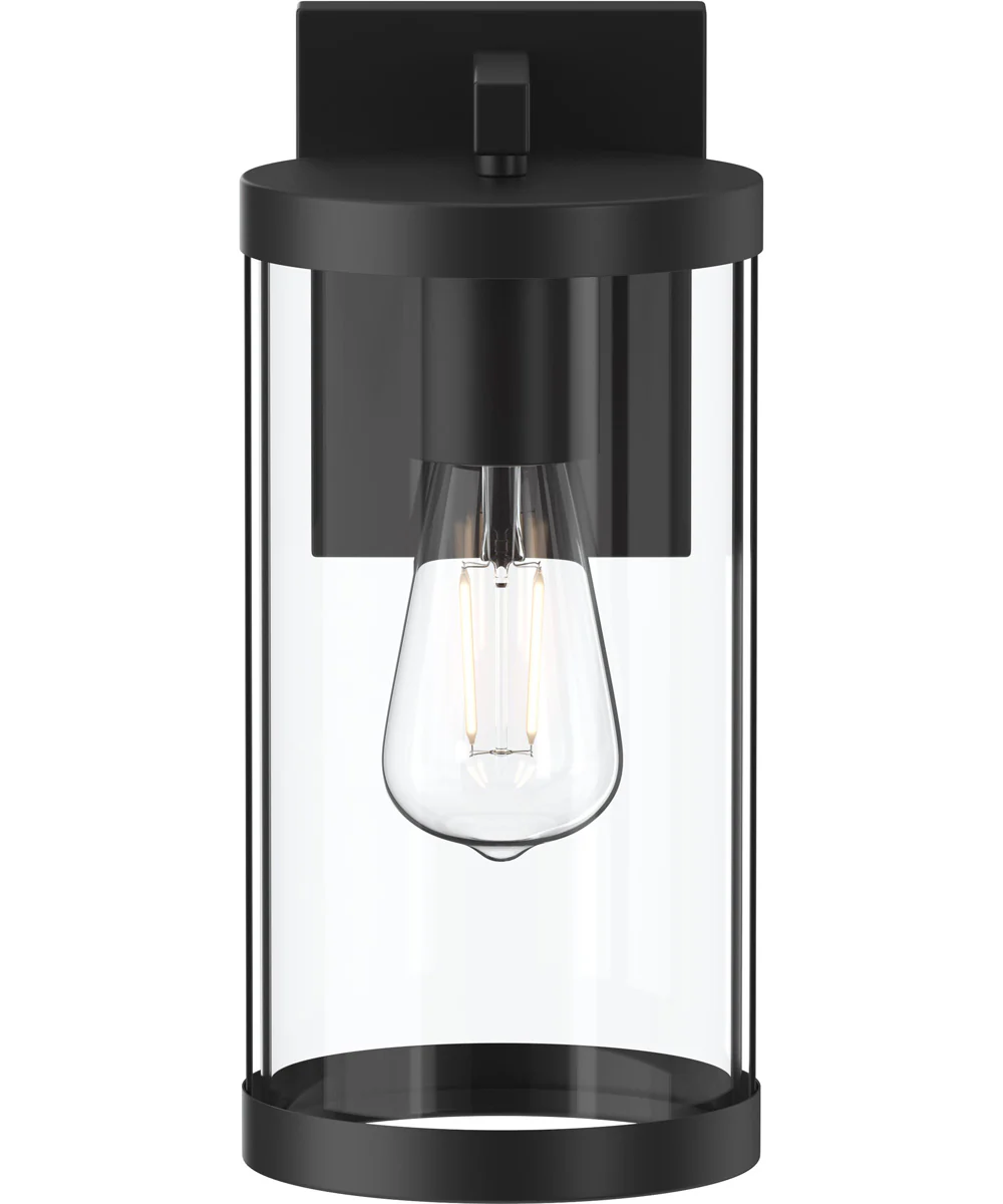 Kagen Medium Outdoor Wall Light with Clear Glass Panels Matte Black - Image 6