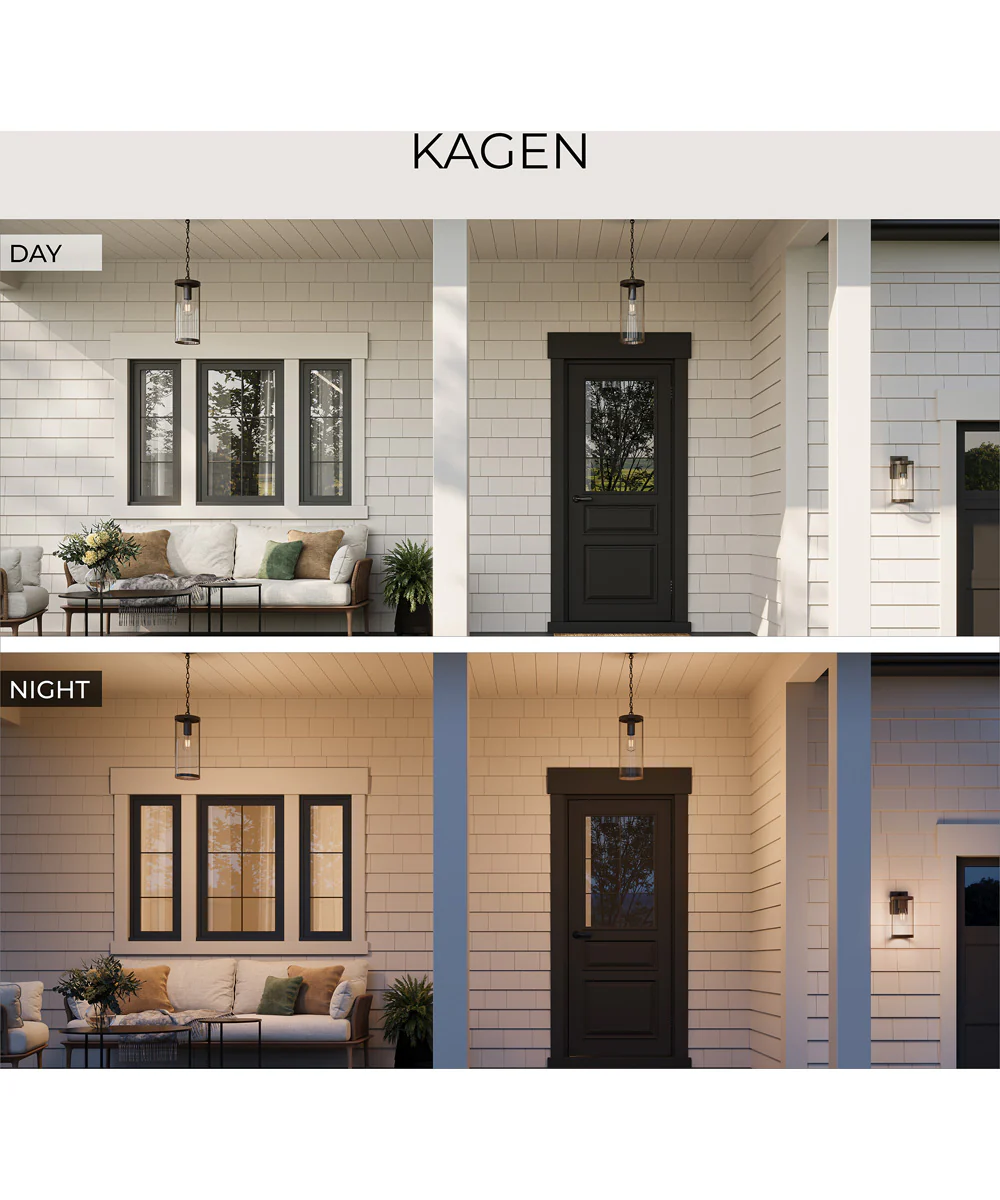Kagen Outdoor Pendant Light with Clear Glass Panels Antique Bronze - Image 7