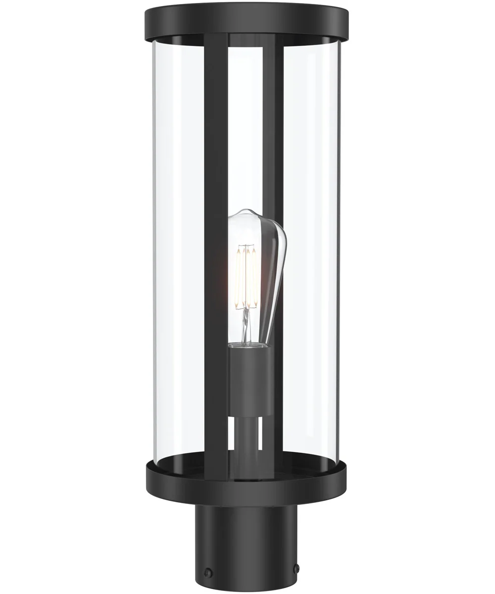 Kagen Outdoor Post Light with Clear Glass Panels Matte Black - Image 6