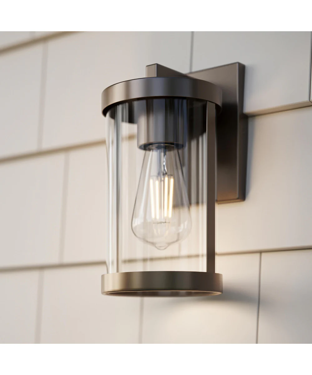 Kagen Small Outdoor Wall Light with Clear Glass Panels Antique Bronze - Image 8