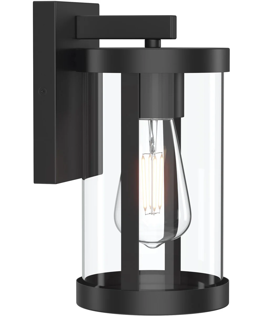 Kagen Small Outdoor Wall Light with Clear Glass Panels Matte Black - Image 5