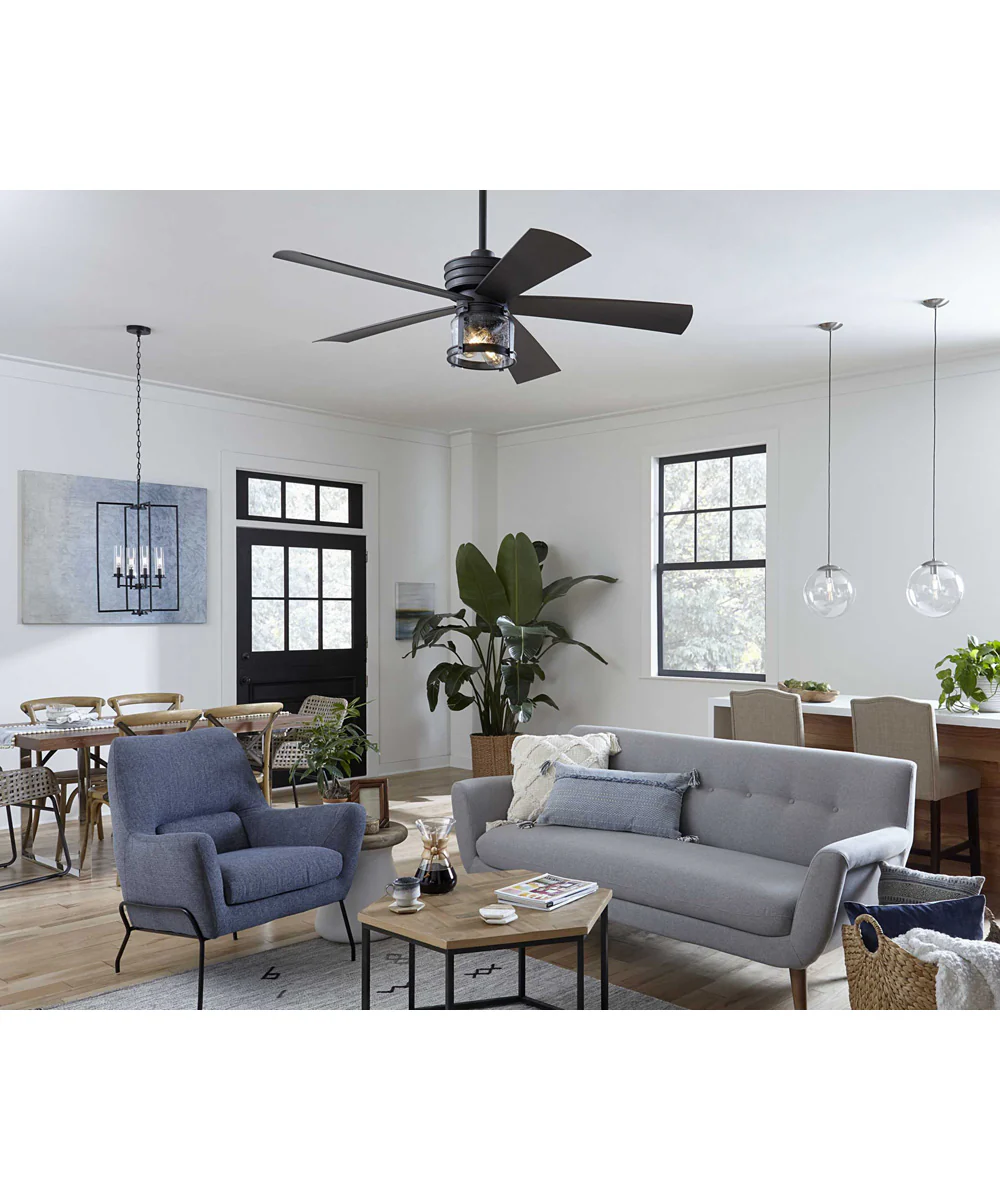 Kellwyn 4-Light Clear Glass Transitional Style Foyer Pendant Light Matte Black - Image 3