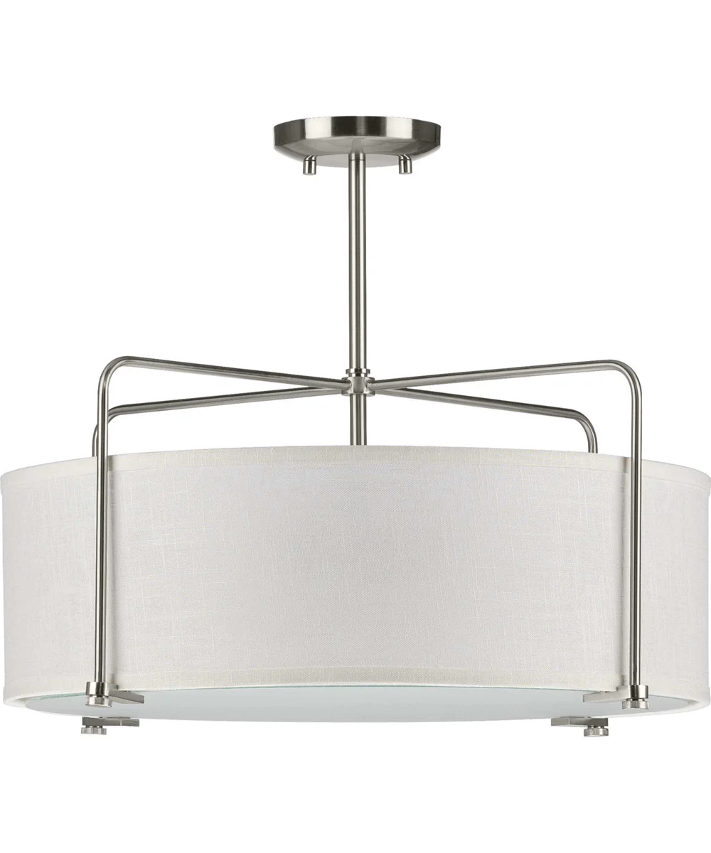 Kempsey 3-Light Semi-Flush Convertible Brushed Nickel - Image 6