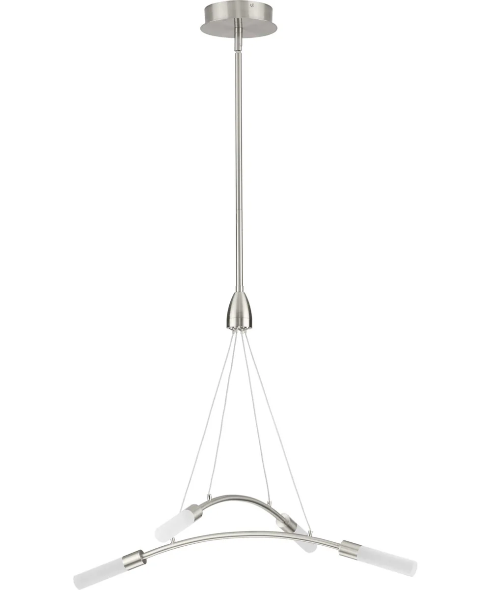 Kylo LED 4-Light Frosted Acrylic Modern Style Chandelier Light Brushed Nickel - Image 3