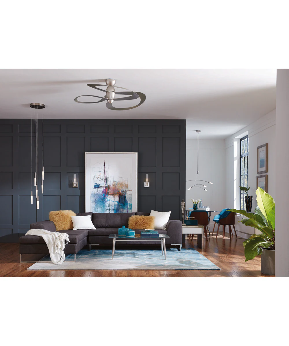 Kylo LED 6-Light Modern Style Hanging Pendant Light Brushed Nickel - Image 2