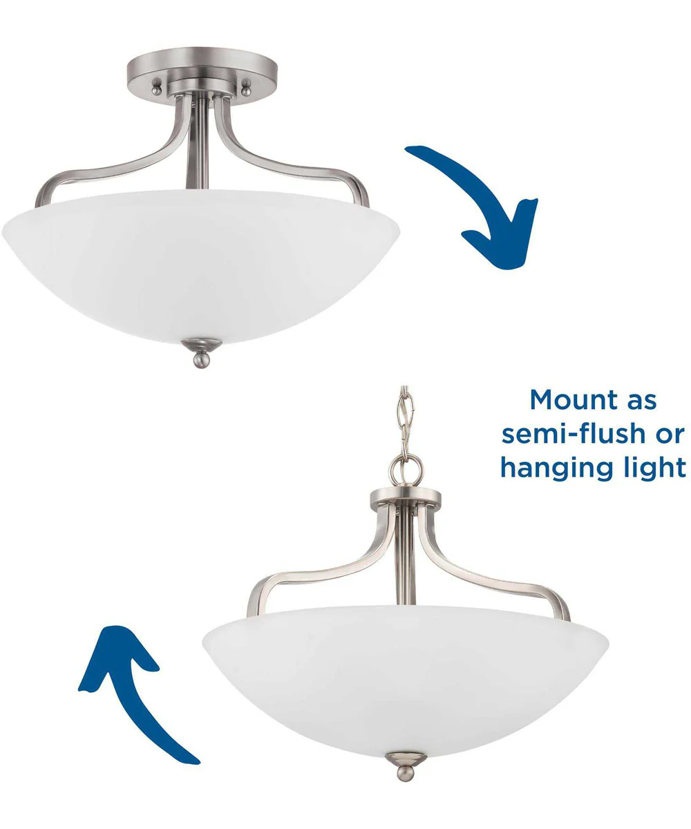 Laird 3-Light Semi-Flush Convertible Brushed Nickel - Image 7