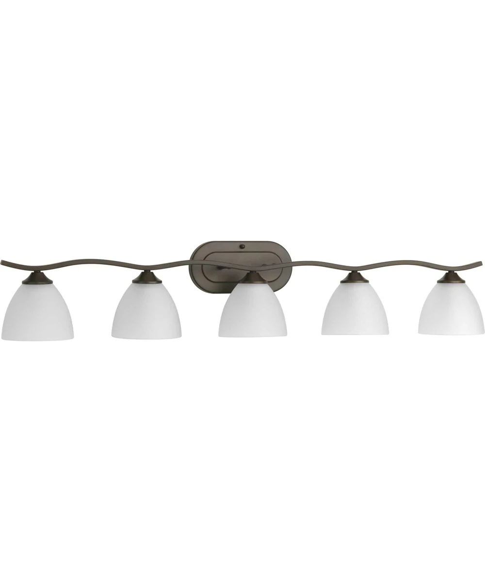 Laird 5-Light Etched Glass Traditional Bath Vanity Light Antique Bronze - Image 6