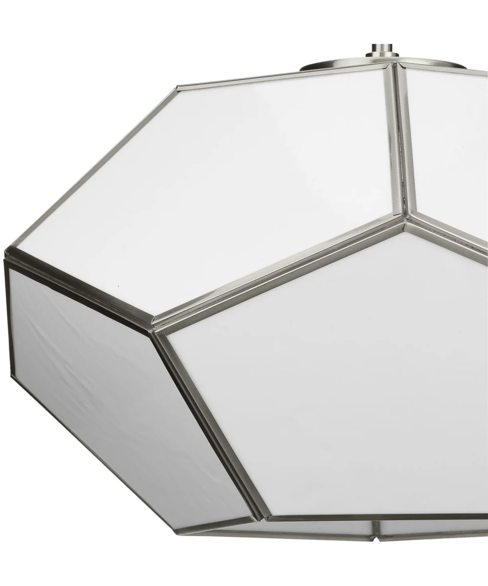 Latham 18 in. 3-Light Flush Mount Brushed Nickel - Image 10