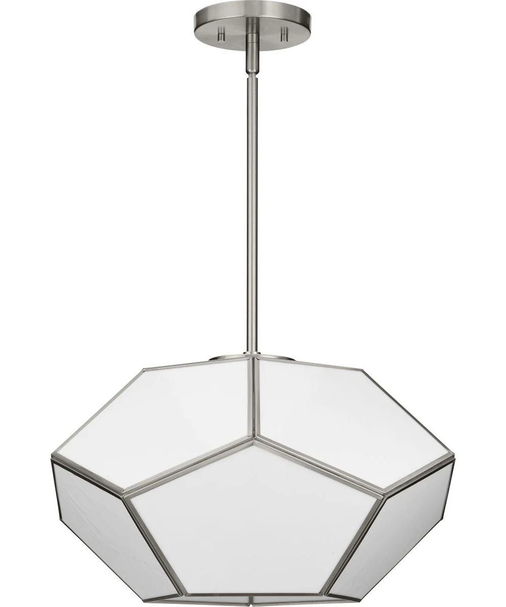 Latham 18 in. 3-Light Flush Mount Brushed Nickel - Image 5