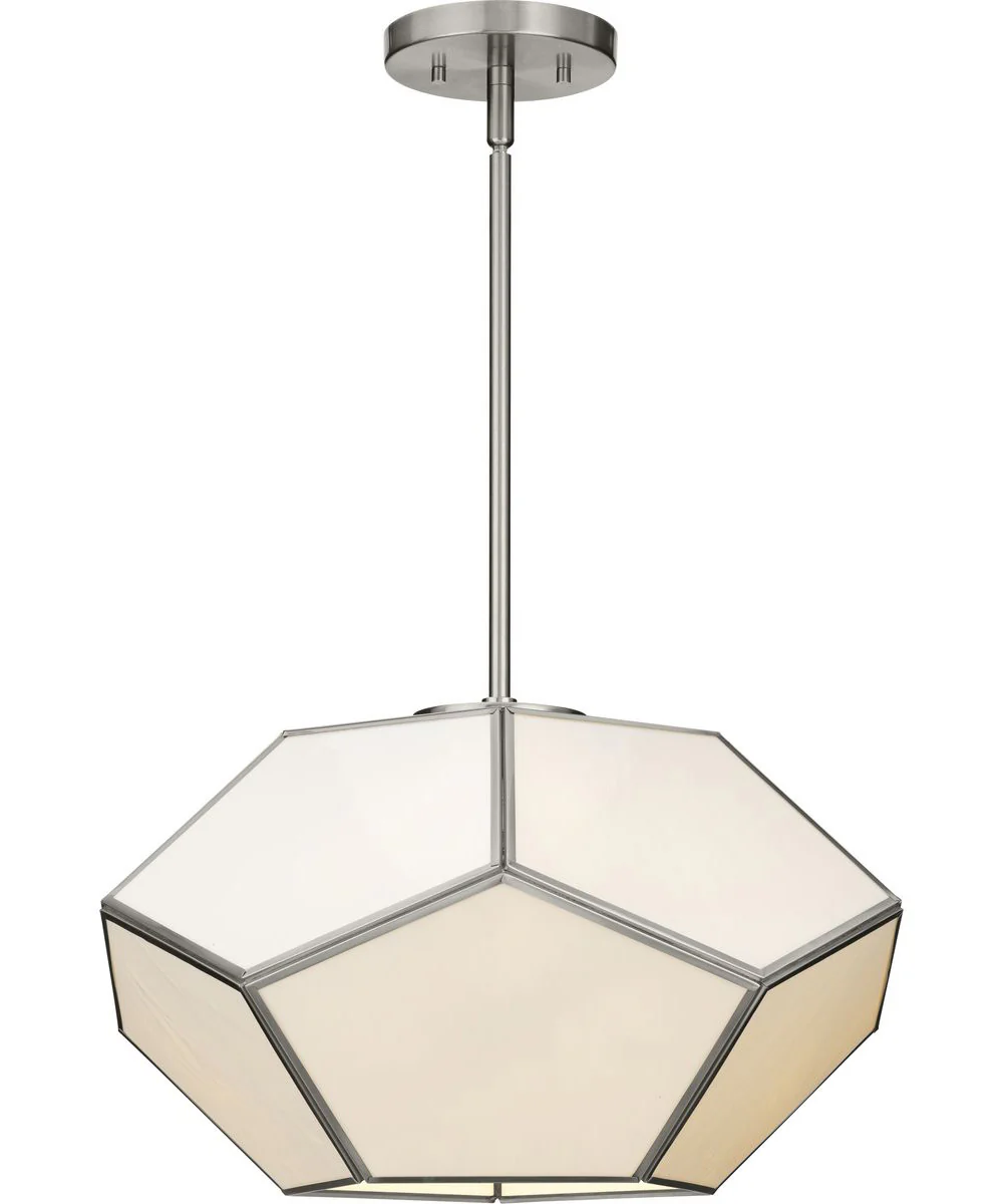 Latham 18 in. 3-Light Flush Mount Brushed Nickel - Image 6