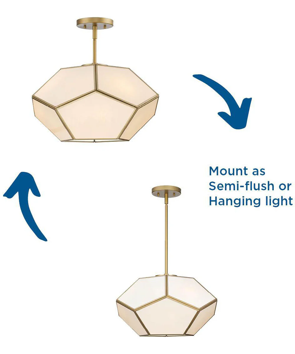 Latham 18 in. 3-Light Flush Mount Vintage Gold - Image 10