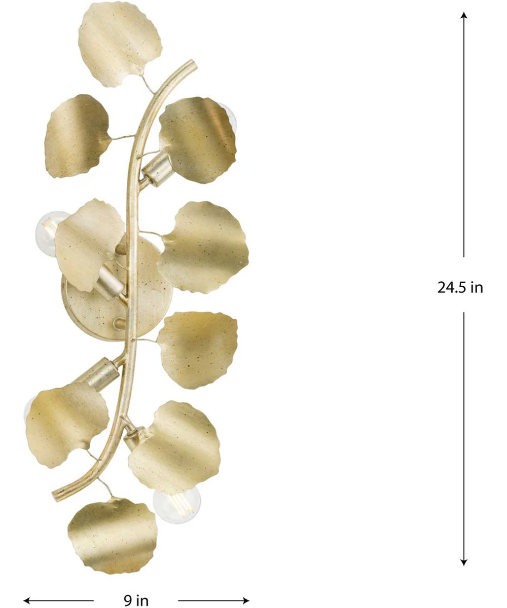 Laurel 4-Light Wall Bracket Gilded Silver - Image 4