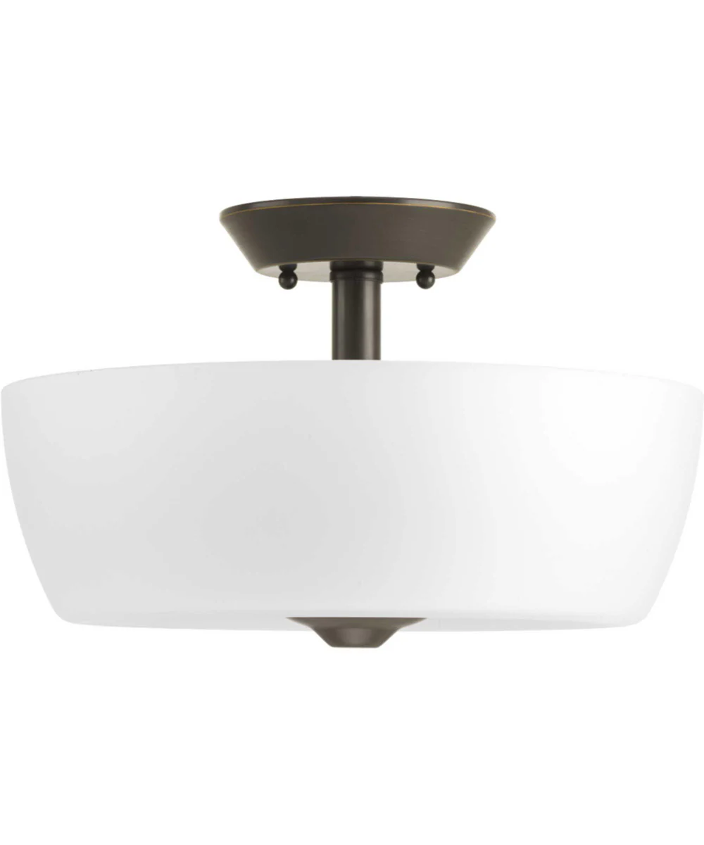 Leap 2-Light 14" Semi-Flush Mount Antique Bronze - Image 2