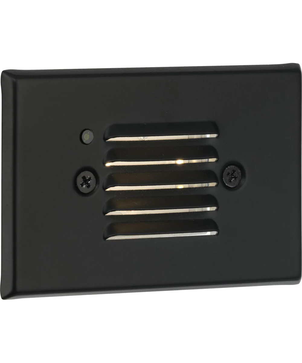 LED Indoor/Outdoor Integrated LED Wall or Step Light with Photocell Black