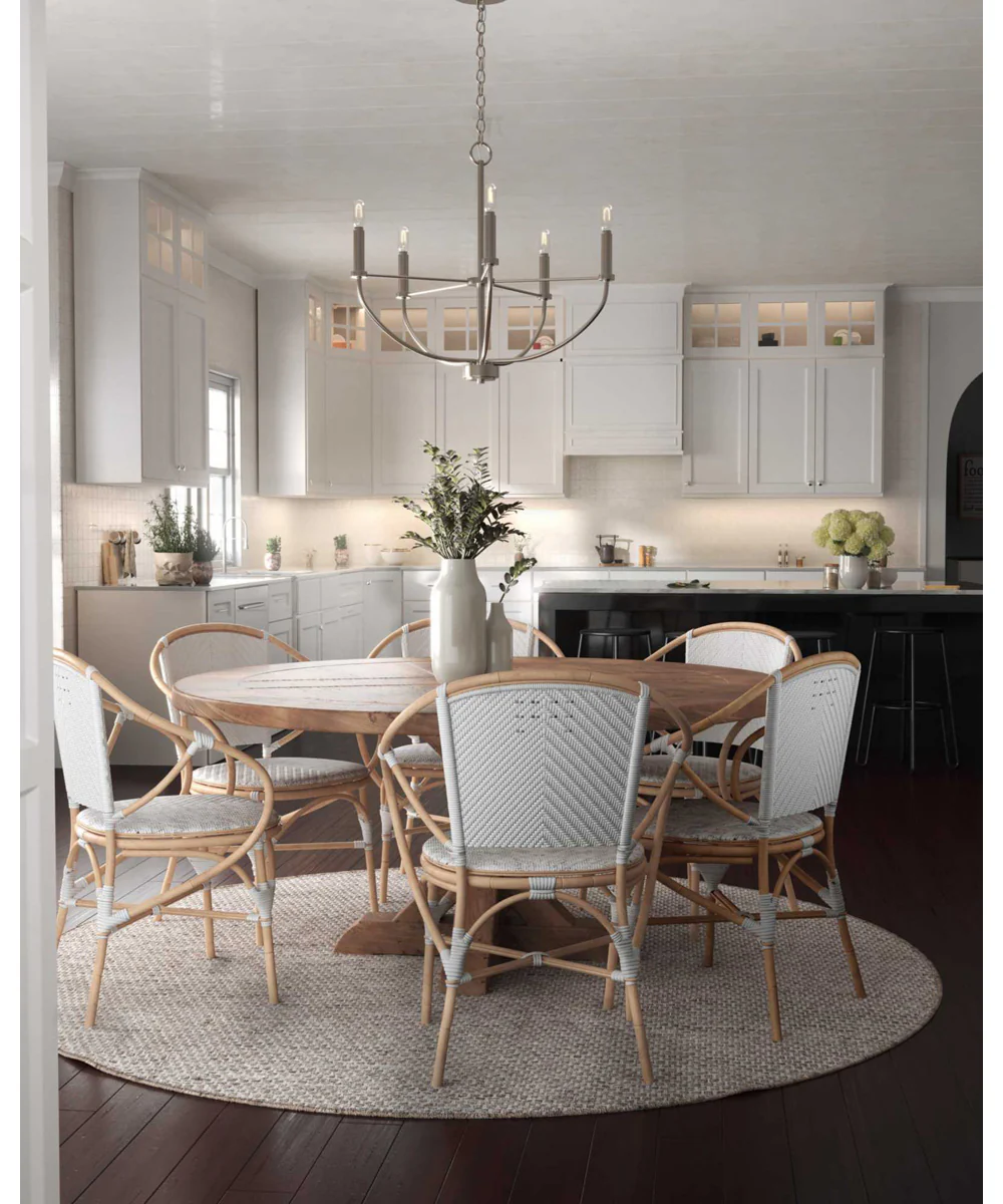 Leyden 5-Light Farmhouse Style Chandelier Brushed Nickel - Image 2
