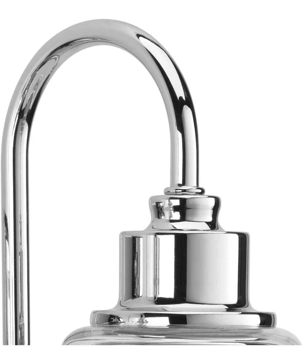 Litchfield 1-Light Clear Glass Coastal Bath Vanity Light Polished Chrome - Image 4