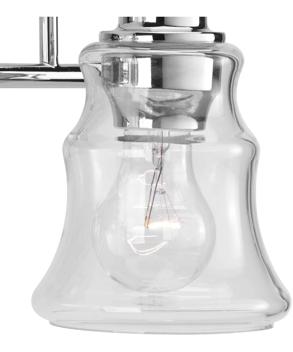 Litchfield 1-Light Clear Glass Coastal Bath Vanity Light Polished Chrome - Image 5