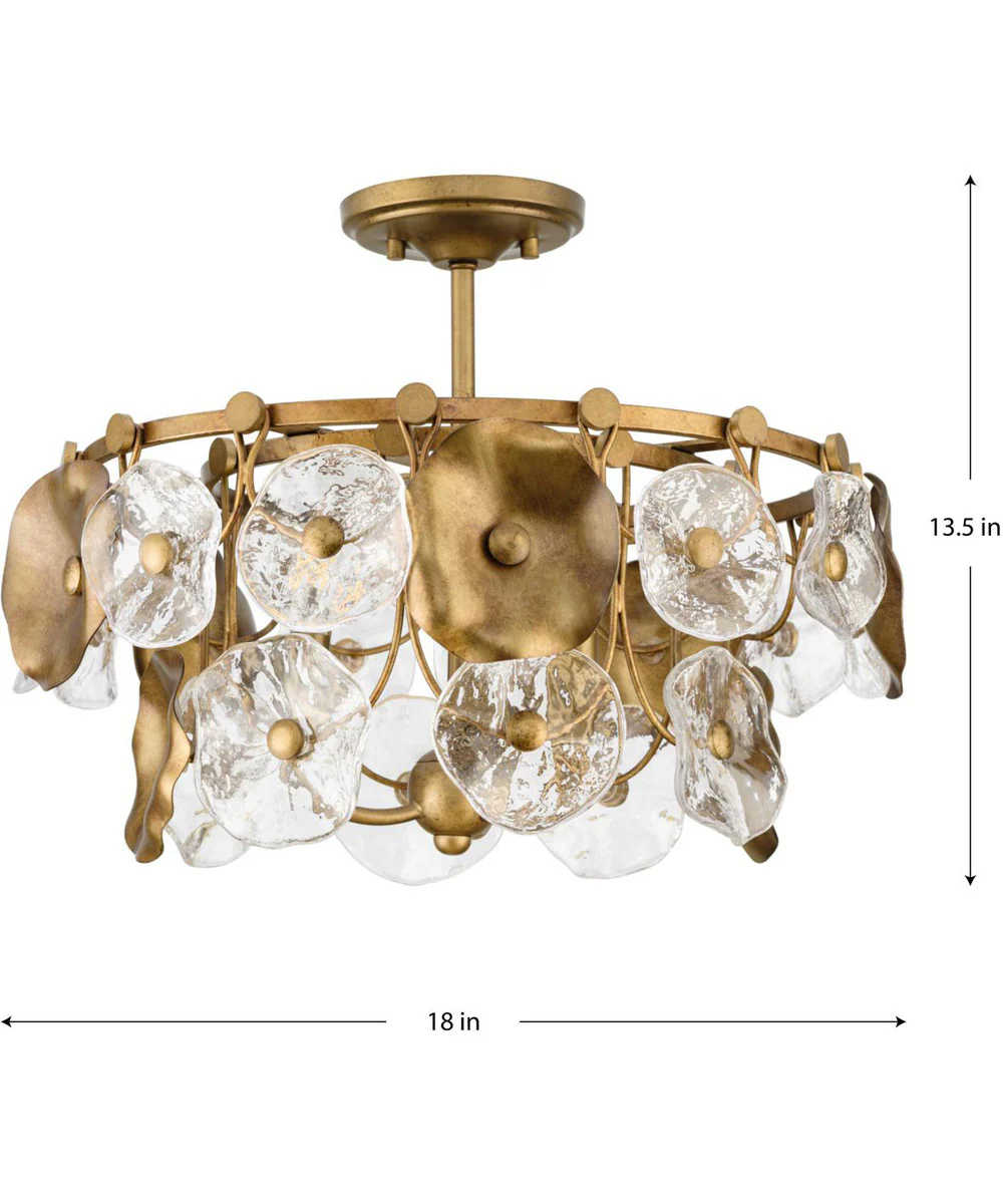 Loretta 3-Light Pendant Gold Ombre - Image 4