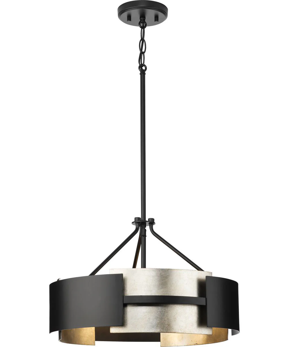 Lowery 3-Light Semi-Flush Mount Matte Black - Image 5
