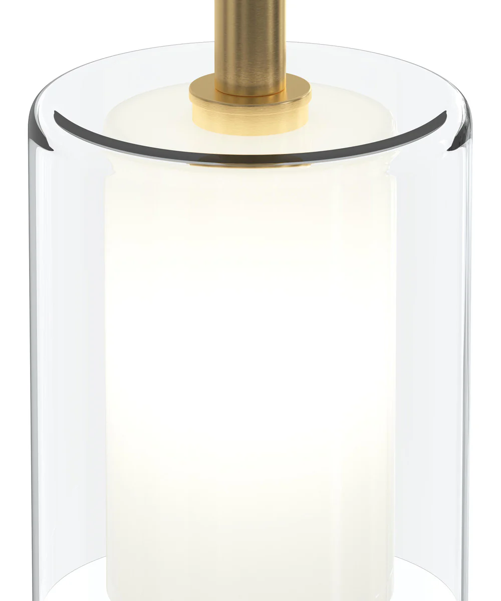 Mack 1-Light Pendant with Layered Glass Shade Brushed Gold - Image 6