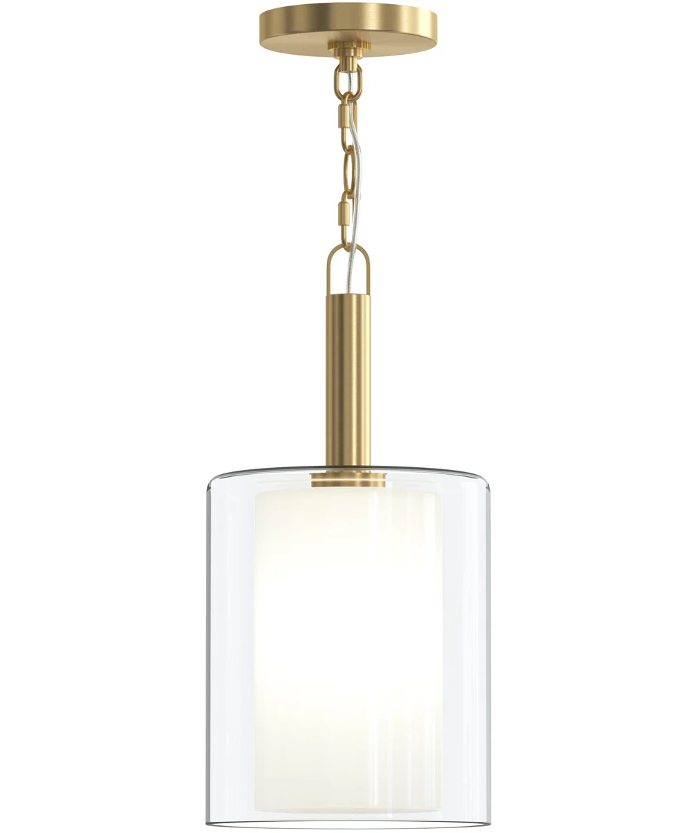 Mack 1-Light Pendant with Layered Glass Shade Brushed Gold - Image 7