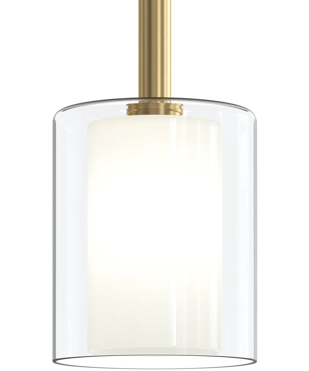 Mack 1-Light Pendant with Layered Glass Shade Brushed Gold - Image 8
