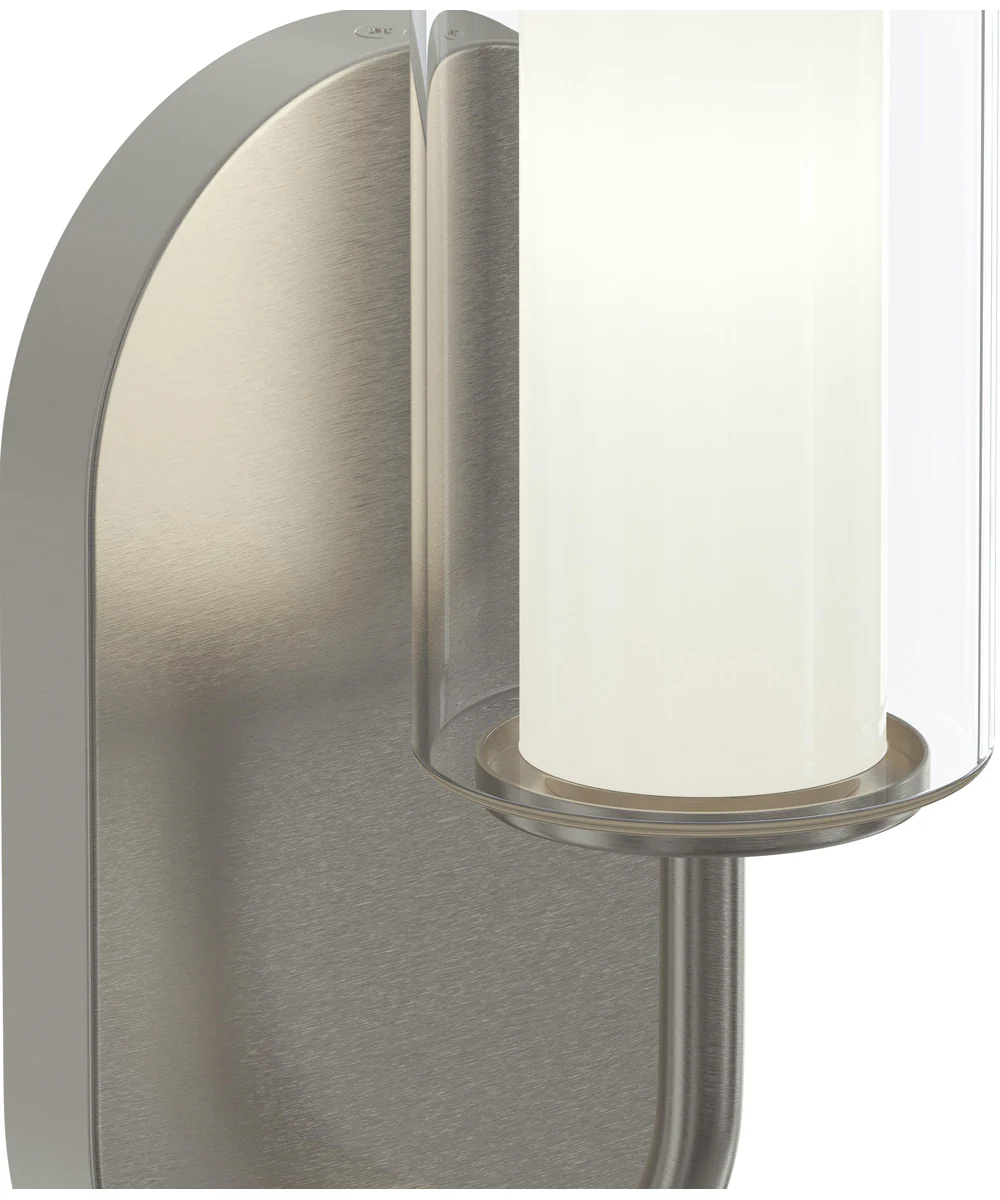 Mack 1-Light Wall Sconce with Layered Glass Shade Brushed Nickel - Image 5
