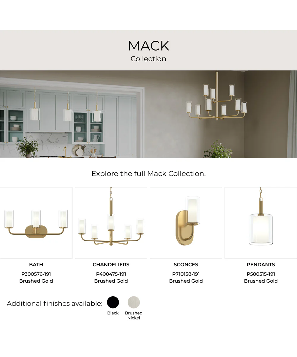 Mack 2-Light Vanity Light with Layered Glass Shades Brushed Gold - Image 9