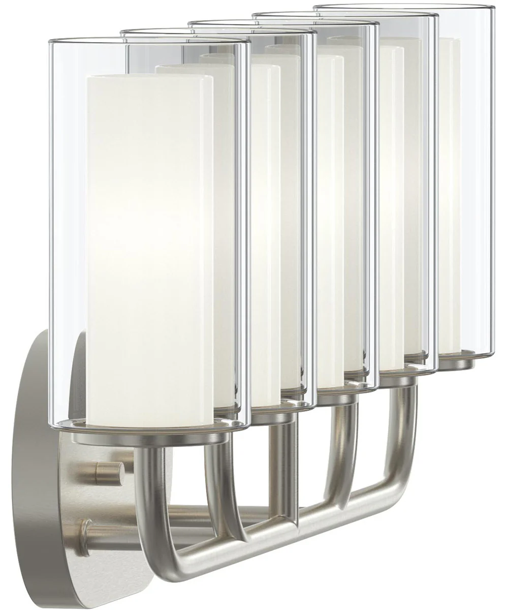 Mack 3-Light Vanity Light with Layered Glass Shades Brushed Nickel - Image 6
