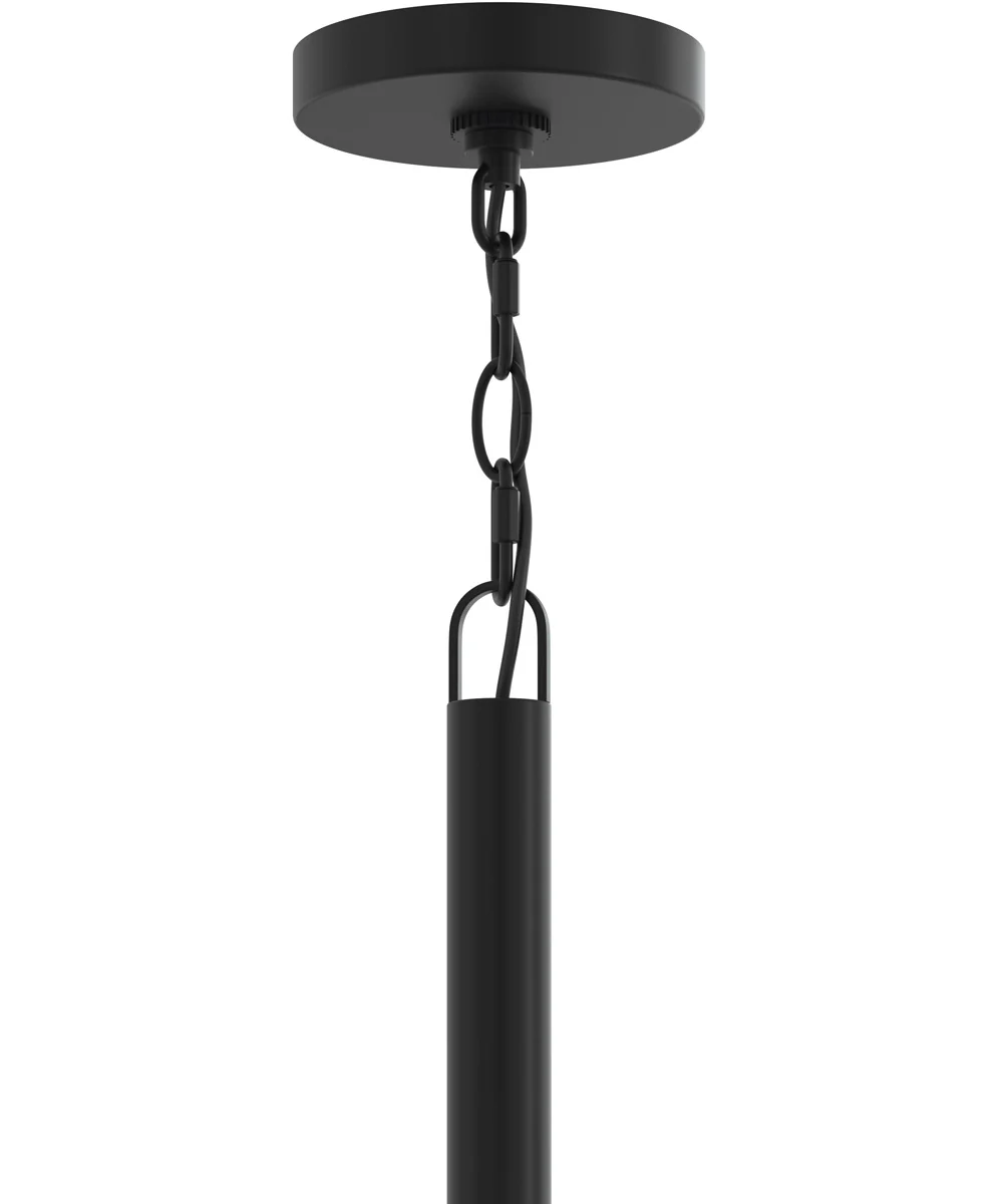 Mack 5-Light Chandelier with Layered Glass Shades Matte Black - Image 5