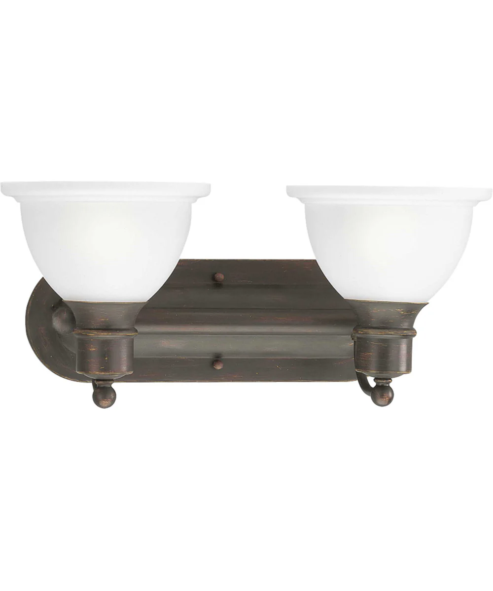 Madison 2-Light Etched Glass Traditional Bath Vanity Light Antique Bronze - Image 2