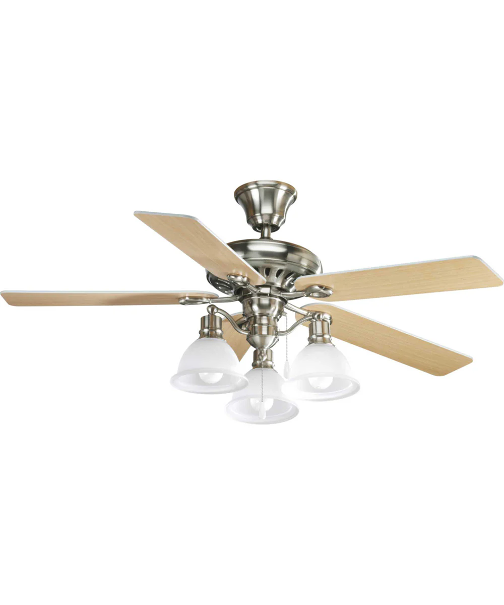 Madison 3-Light Ceiling Fan Light Brushed Nickel - Image 2