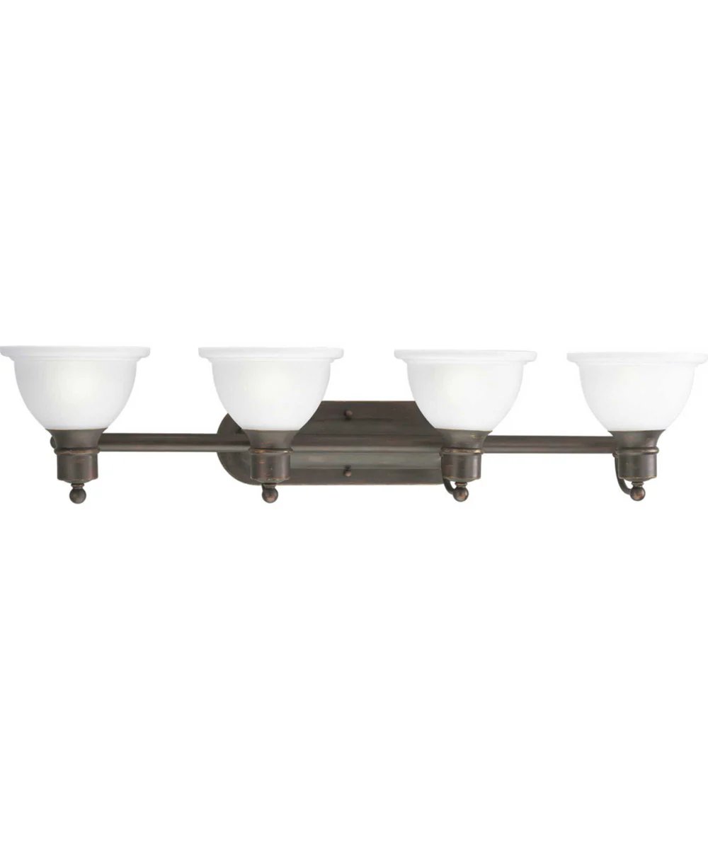 Madison 4-Light Etched Glass Traditional Bath Vanity Light Antique Bronze - Image 2