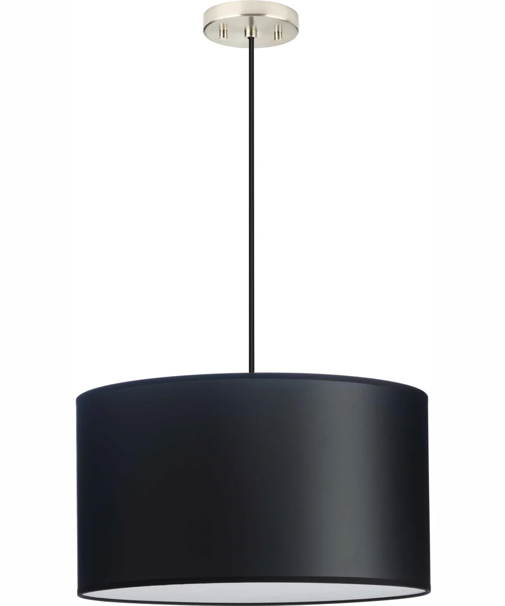 Markor 1-Light Black Parchment Shade Transitional Pendant Brushed Nickel;Matte Black;Vintage Brass - Image 7