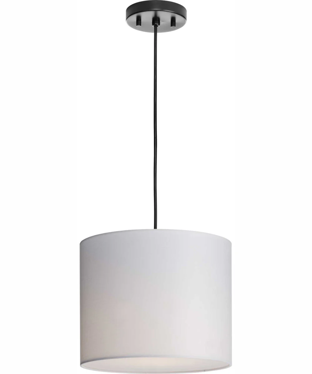 Markor 1-Light White Linen Shade Transitional Pendant Brushed Nickel;Matte Black;Vintage Brass - Image 6