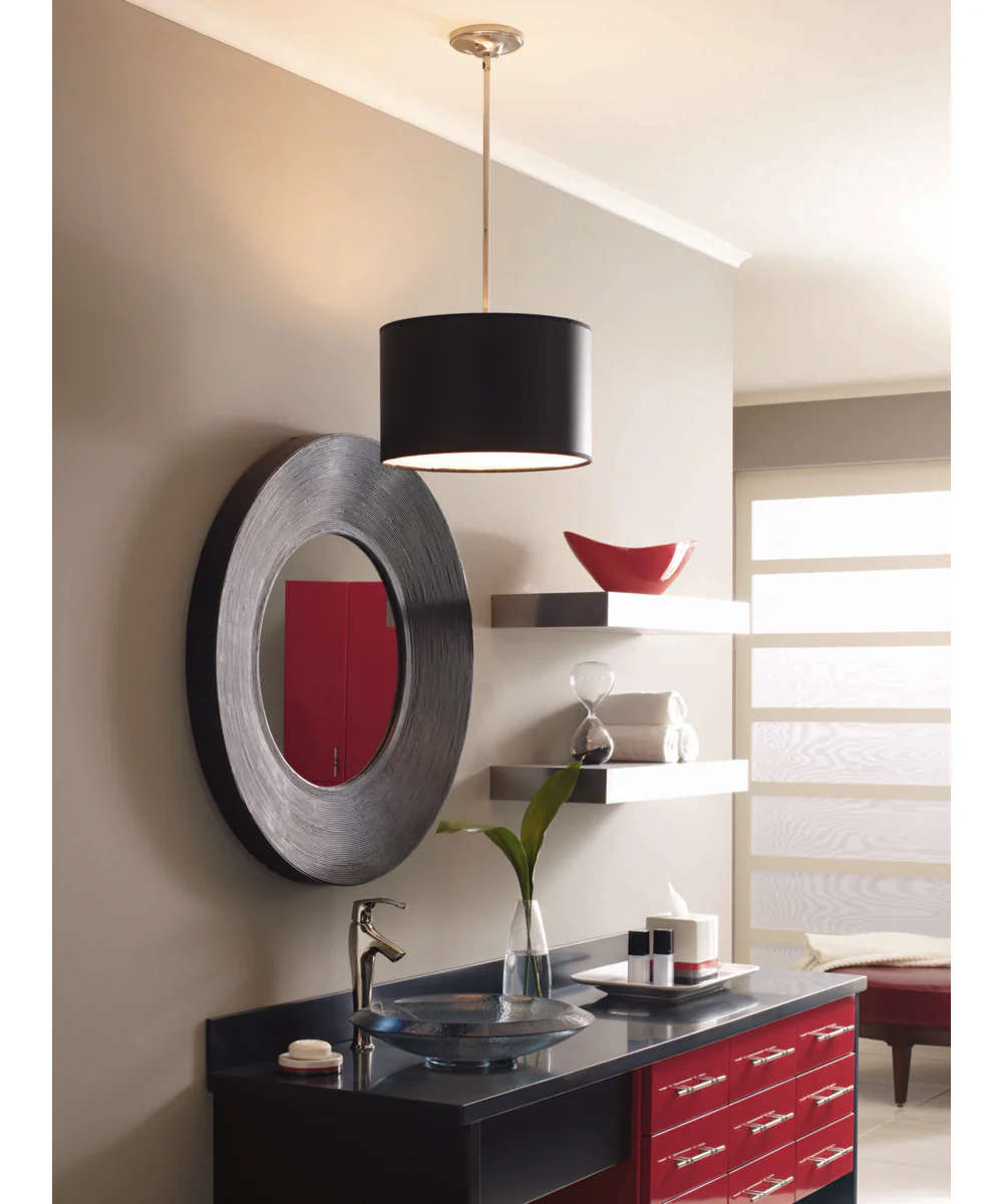 Markor 16" Drum Shade for Use with Markor Pendant Kit Black Parchment - Image 2
